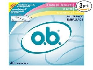 2 FREE Boxes of O.B. Tampons