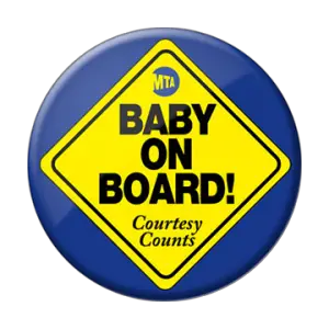 Baby on Board or Please Offer Me a Seat Buttons